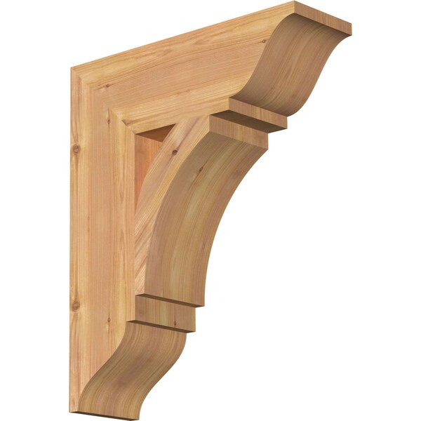 Ekena Millwork Thorton Traditional Smooth Bracket, Western Red Cedar, 5 1/2"W x 18"D x 22"H BKT06X18X22THR01SWR - main